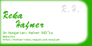 reka hafner business card